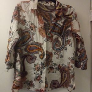 🌻 Paisley Button Down by Chico's💐